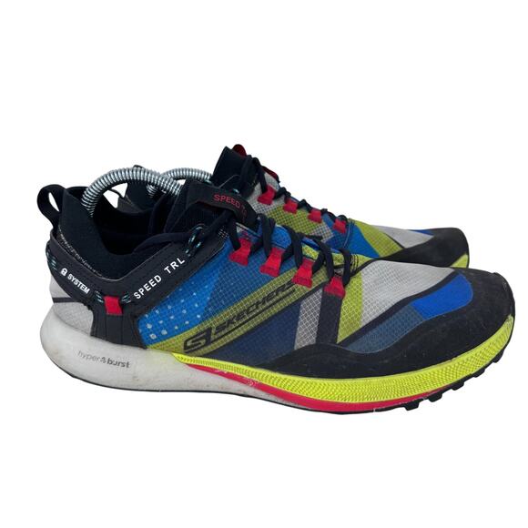 Skechers Go Run Speed Trail Running Shoes Men's 9.5 Multi Upper Mesh Hyper Burst - Picture 1 of 10